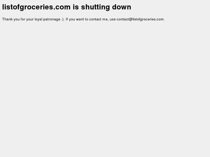 www.listofgroceries.com