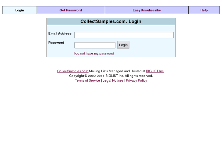 www.collectsamples.com