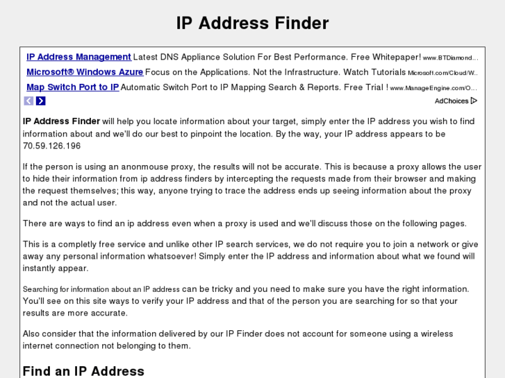 www.ipaddressfinder.org