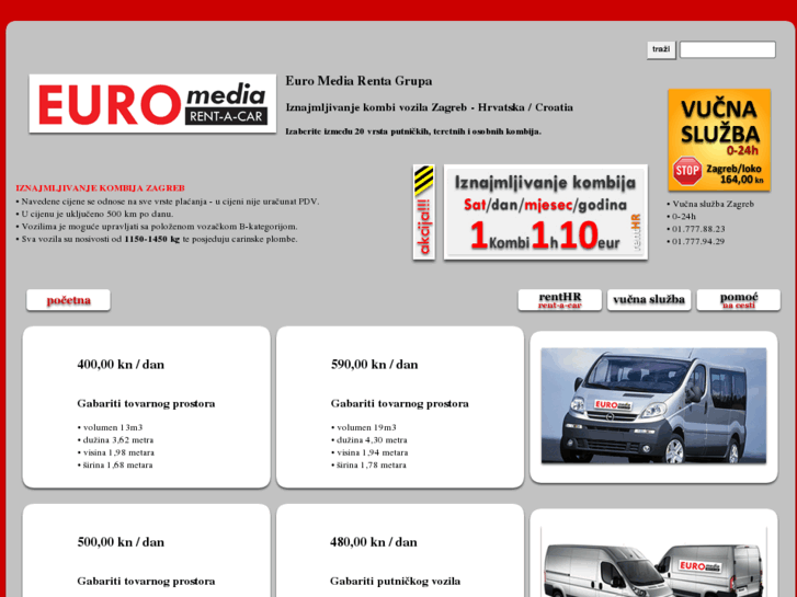 www.iznajmljivanje-kombija-zagreb.com