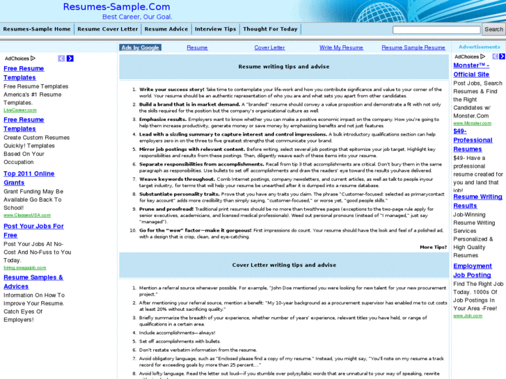 www.resumes-sample.com