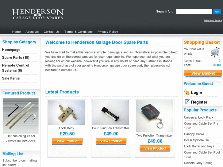 www.hendersongaragedoorspares.com