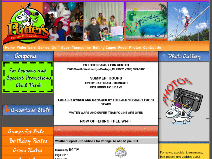 www.puttersfamilyfuncenter.com