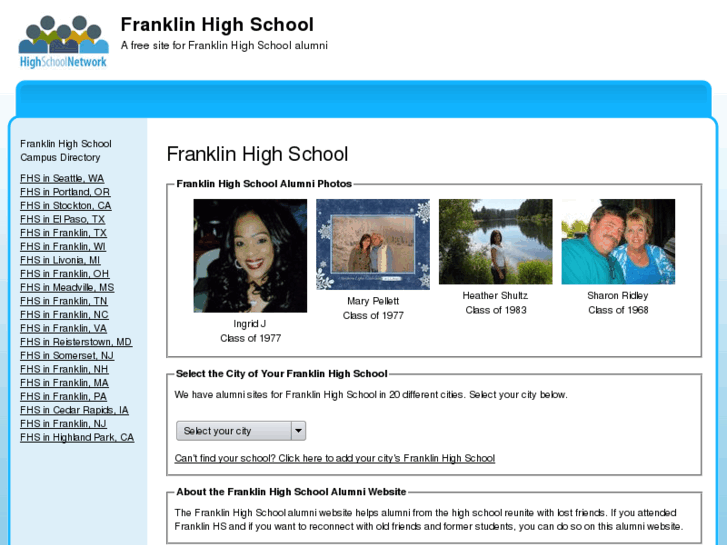 www.franklinhighschoolalumni.com