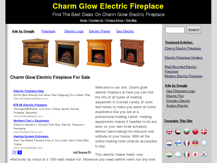 www.charmglowelectricfireplace.com