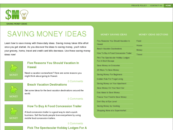 www.savingmoneyideas.org