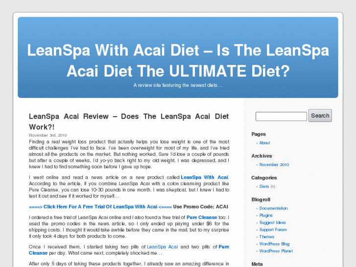 www.leanspawithacaidiet.net