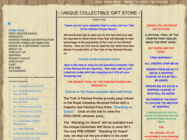 www.uniquecollectiblegiftstore.com