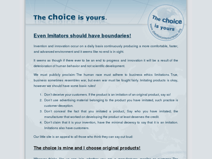 www.thechoiceisyours.info