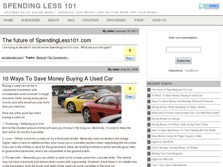 www.spendingless101.com