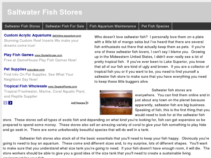 www.saltwaterfishstores.org