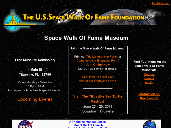 www.spacewalkoffame.com