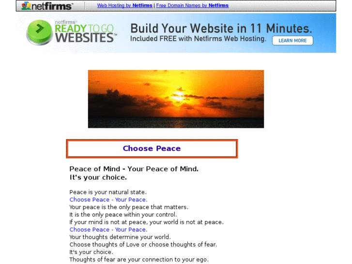 www.choosepeace.net