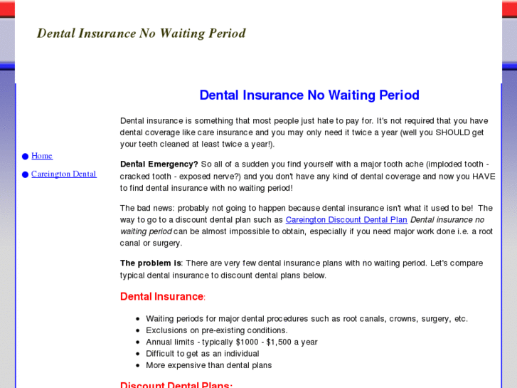 www.dentalinsurancenowaitingperiod.net