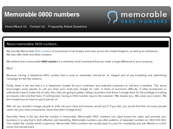 www.memorable0800numbers.co.uk