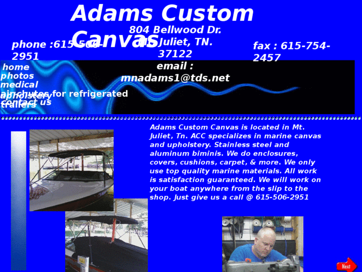 www.adamscustomcanvas.com