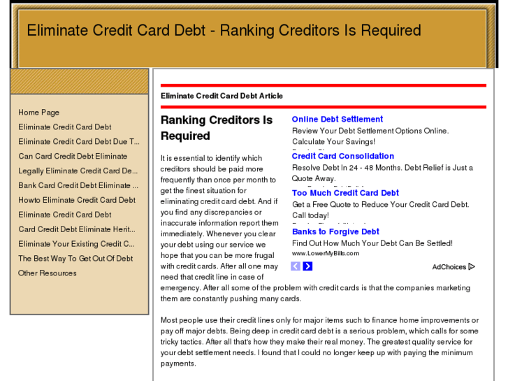 www.thecreditcarddebt.com