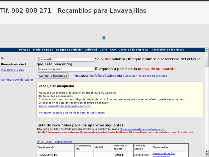 www.recambios-lavavajillas.es
