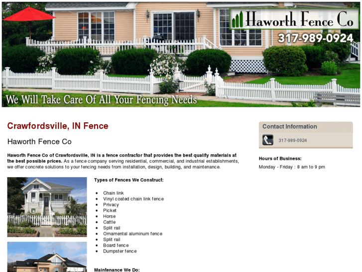 www.haworthfencecrawfordsville.com
