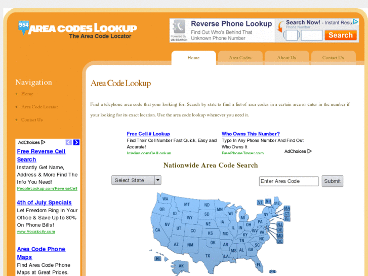 www.areacodeslookup.net