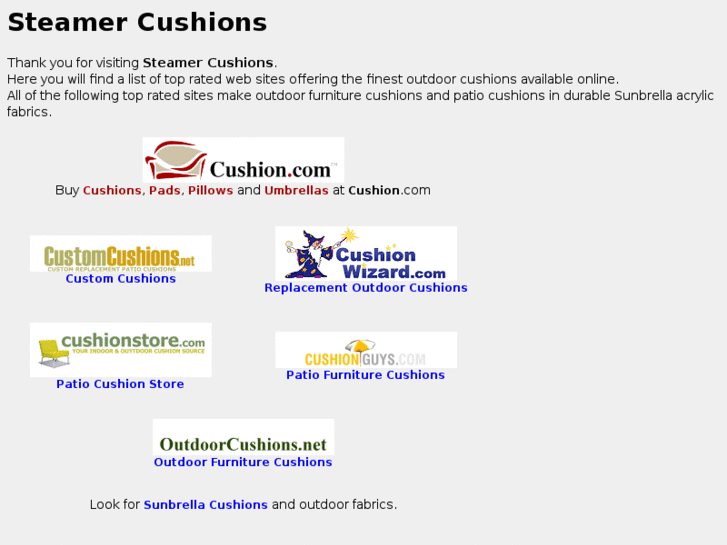 www.steamercushions.com