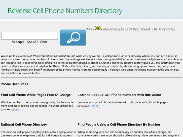 www.reversecellphonenumbersdirectory.com