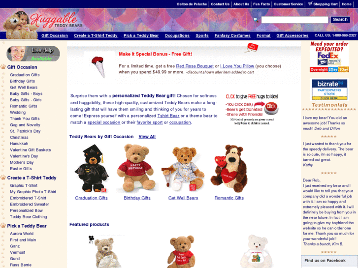 www.huggable-teddy-bears.com