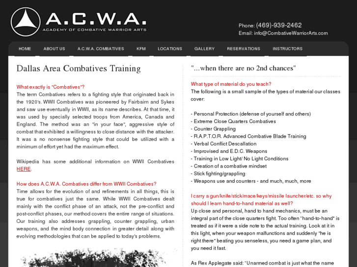 www.dallascombatives.com
