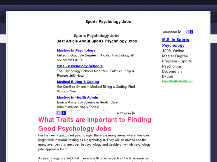 www.sportspsychologyjobs.net