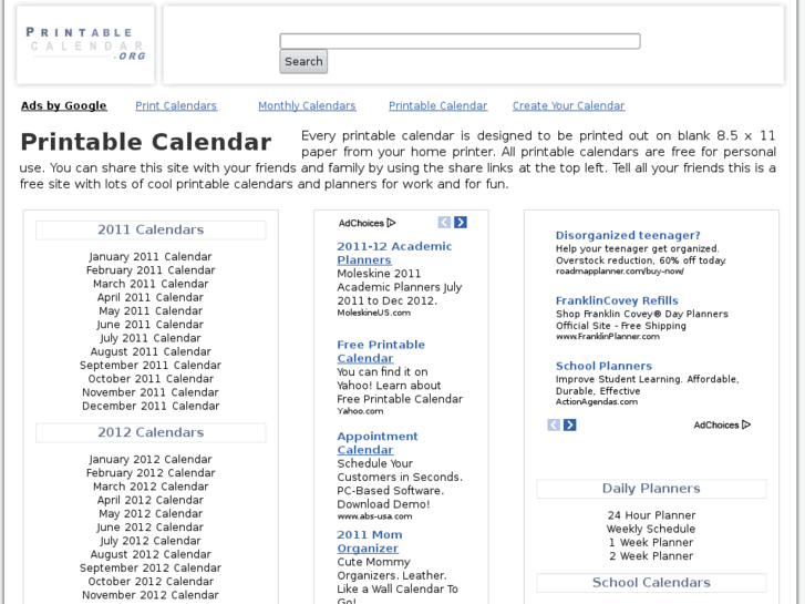 www.printablecalendar.org