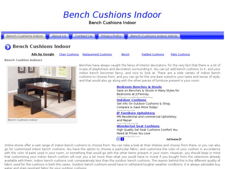 www.benchcushionsindoor.org