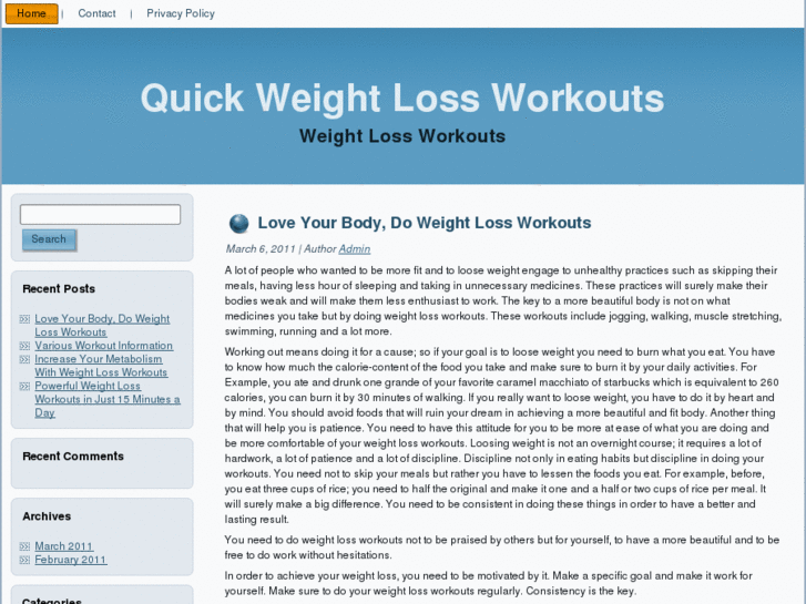 www.quickweightlossworkouts.com