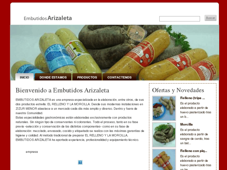 www.embutidosarizaleta.es
