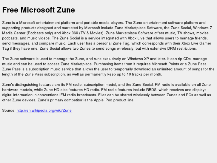 www.myzunefree.com