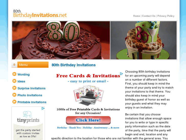 www.80thbirthdayinvitations.net