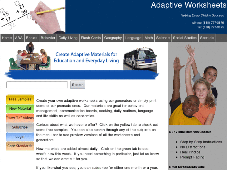 www.adaptiveworksheets.com