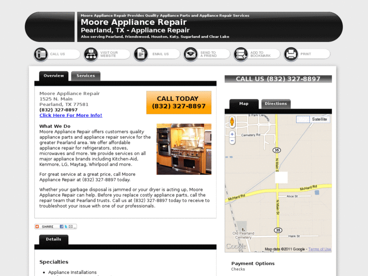 www.mooreappliancerepairpearland.com