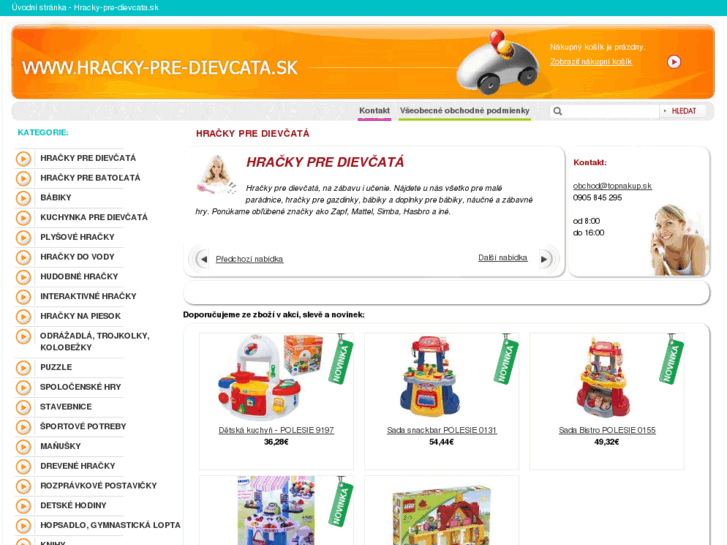 www.hracky-pre-dievcata.sk