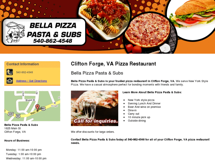www.bellapizzapastaandsubs.com