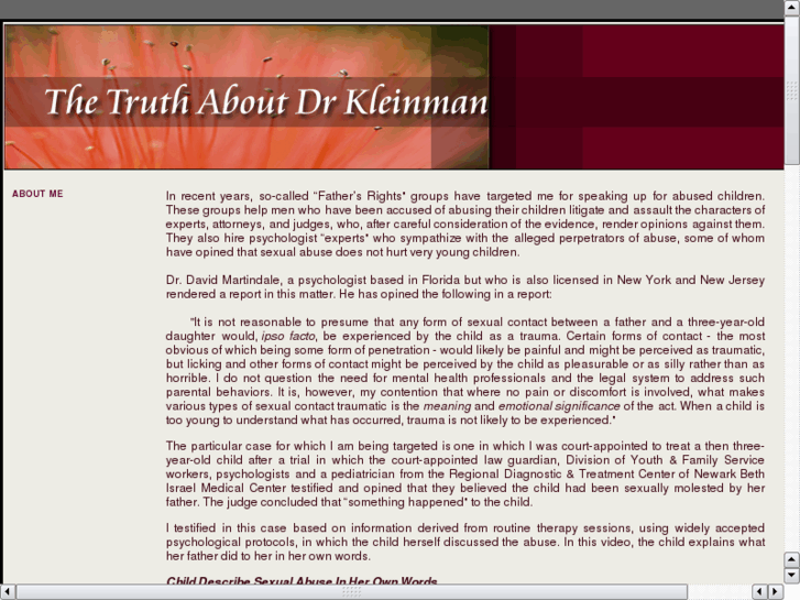 www.thetruthaboutdrkleinman.info