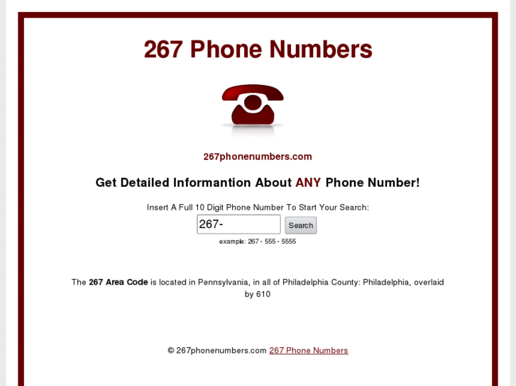 www.267phonenumbers.com