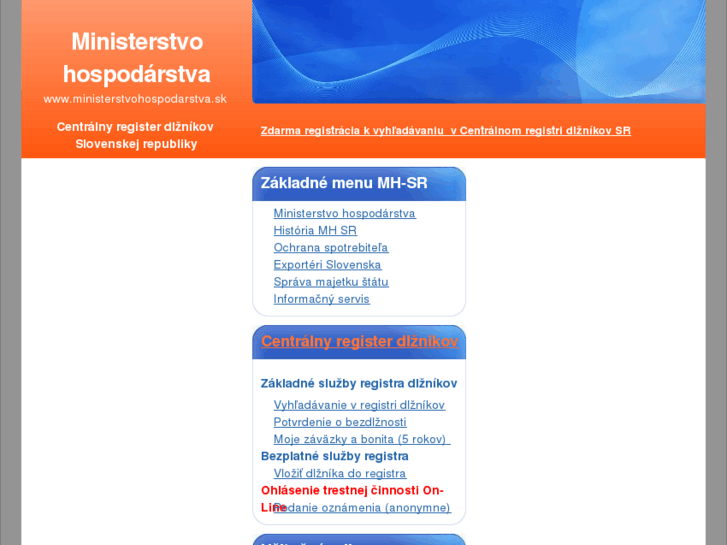 www.ministerstvohospodarstva.sk
