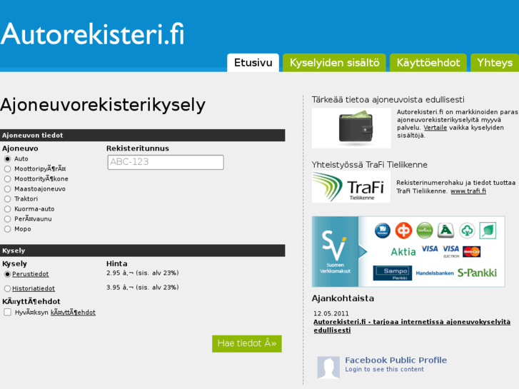 www.ajoneuvorekisteri.com