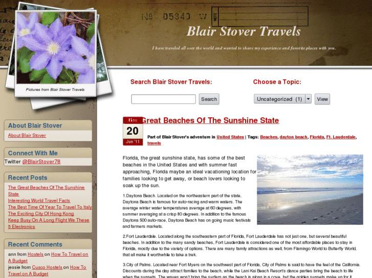 www.blairstovertravels.com