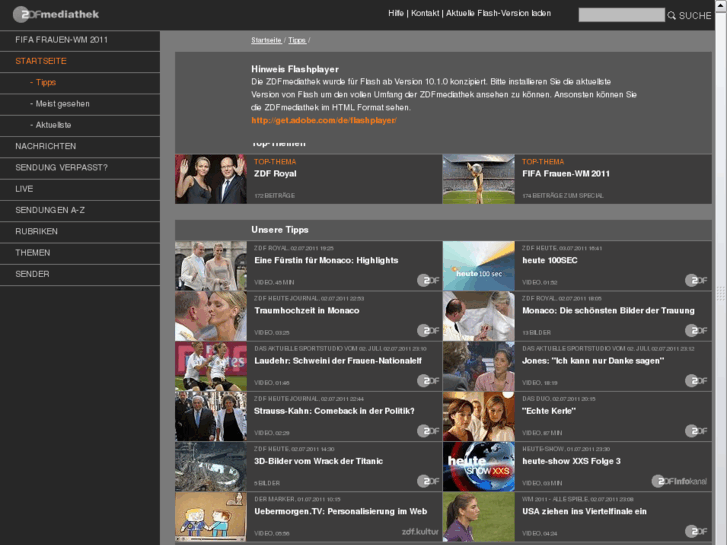 www.zdfmediathek.de
