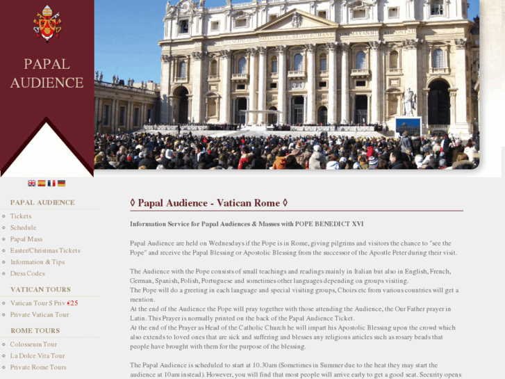 www.papalaudience.com