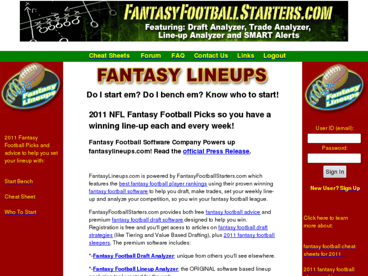 www.fantasylineups.com