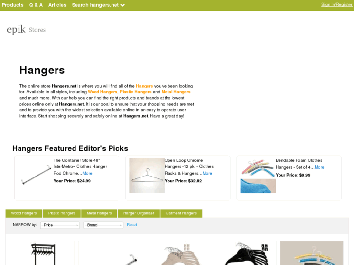 www.hangers.net