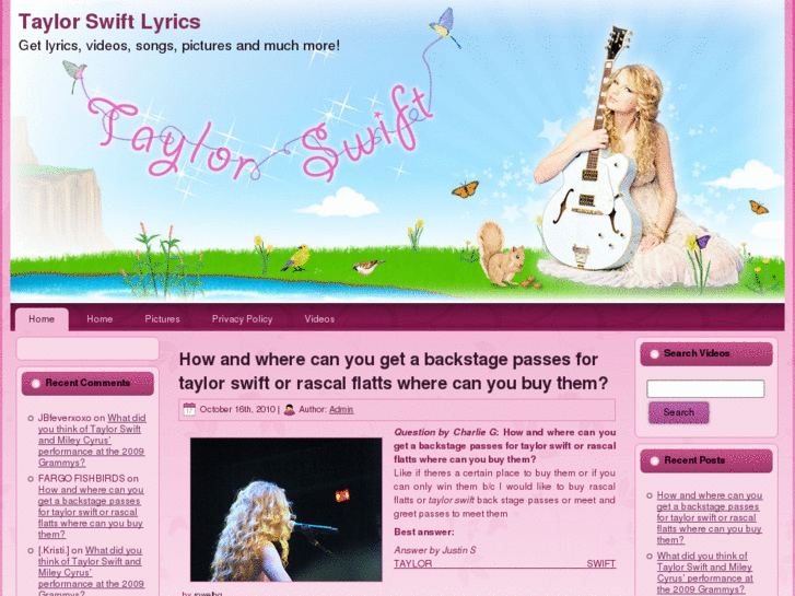 www.taylorswift-lyrics.com