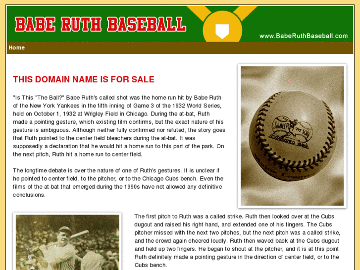 www.baberuthbaseball.com